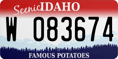 ID license plate W083674