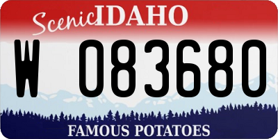 ID license plate W083680