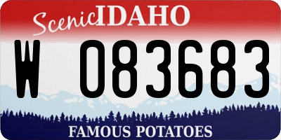 ID license plate W083683