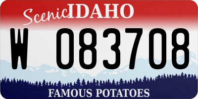 ID license plate W083708