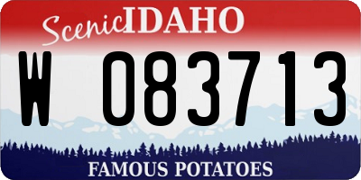 ID license plate W083713
