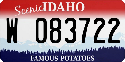 ID license plate W083722