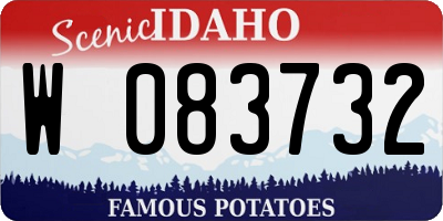 ID license plate W083732