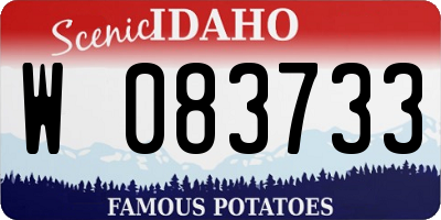 ID license plate W083733