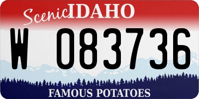 ID license plate W083736