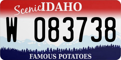 ID license plate W083738