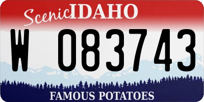 ID license plate W083743