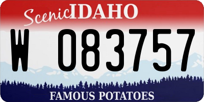 ID license plate W083757