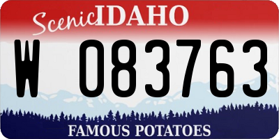 ID license plate W083763