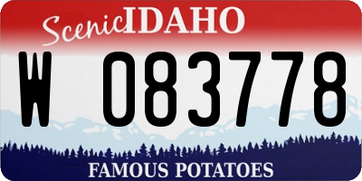 ID license plate W083778
