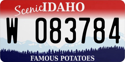 ID license plate W083784