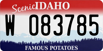 ID license plate W083785