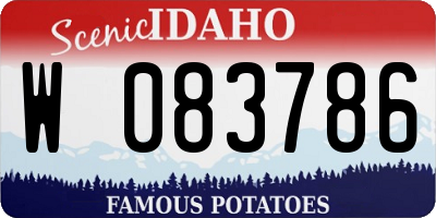 ID license plate W083786