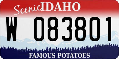 ID license plate W083801