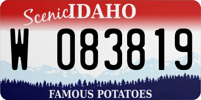 ID license plate W083819
