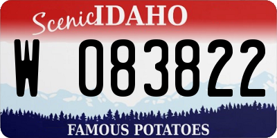 ID license plate W083822