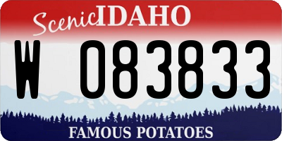 ID license plate W083833