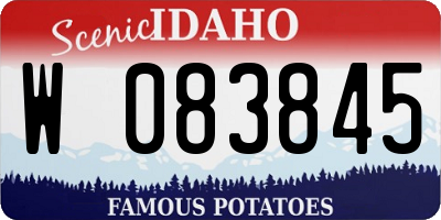 ID license plate W083845