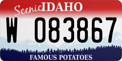 ID license plate W083867