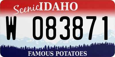 ID license plate W083871