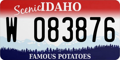 ID license plate W083876