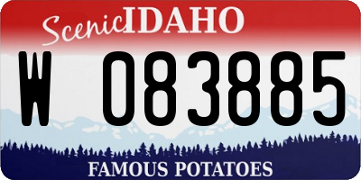 ID license plate W083885