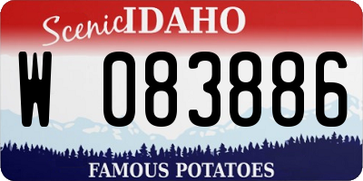 ID license plate W083886