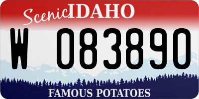 ID license plate W083890