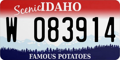 ID license plate W083914