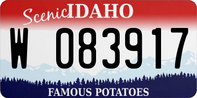 ID license plate W083917