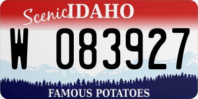 ID license plate W083927