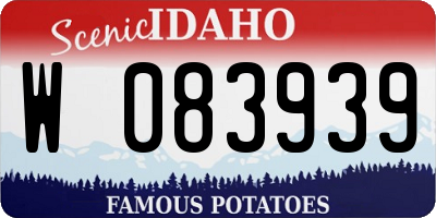 ID license plate W083939
