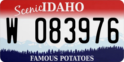 ID license plate W083976