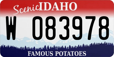ID license plate W083978