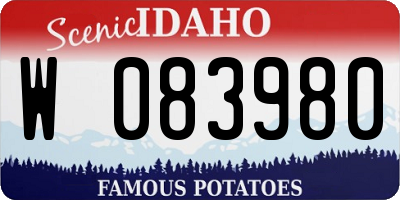 ID license plate W083980