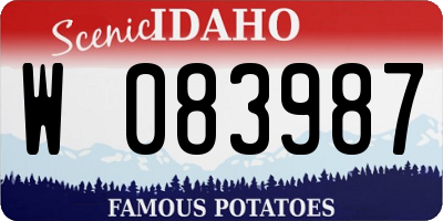 ID license plate W083987