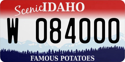 ID license plate W084000