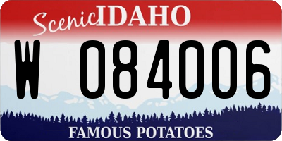 ID license plate W084006