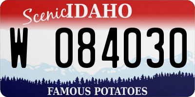 ID license plate W084030