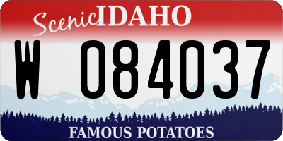 ID license plate W084037