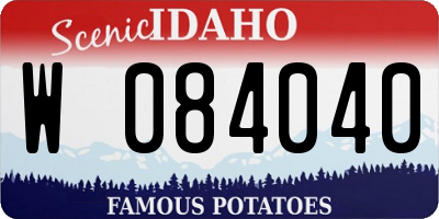 ID license plate W084040