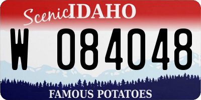 ID license plate W084048