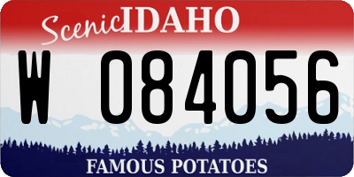 ID license plate W084056