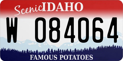 ID license plate W084064