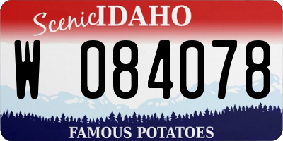 ID license plate W084078