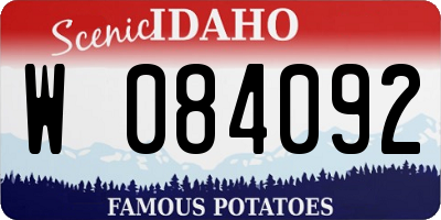 ID license plate W084092