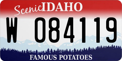 ID license plate W084119