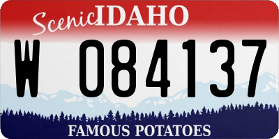 ID license plate W084137