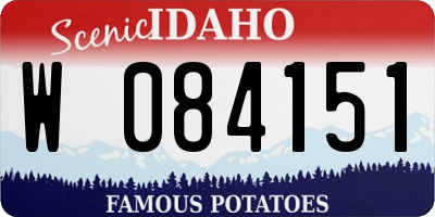 ID license plate W084151