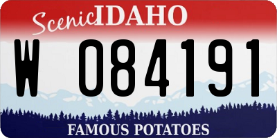 ID license plate W084191
